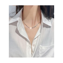 SATPULOT Necklace for Women K18 18K Gold Coated 925 Silver Premium Cubic Zirconia Pendant Double Ring Popular Delicate Rose Gold Gold Platinum with Adjuster Metal Allergy Compatible Genuine Jewelry