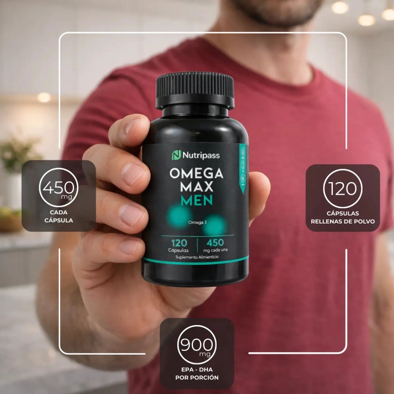 Suplemento Cápsula Nutripass Suplementos Omega Max Men 450mg