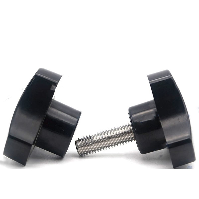 Star Knob Grip M12 x 80mm Male Thread Triangle Head