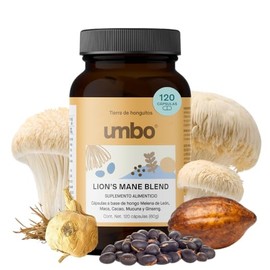 Melena de León Blend + Adaptógenos Premium 120 Cápsulas Veganas | Hongo Melena de León con Maca, Ginseng, Mucuna y Cacao | Suplemento Alimenticio | Si