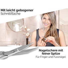 With Fine Tip For Nail Cuticles and Ingrown Nail Scissors – Stainless Steel