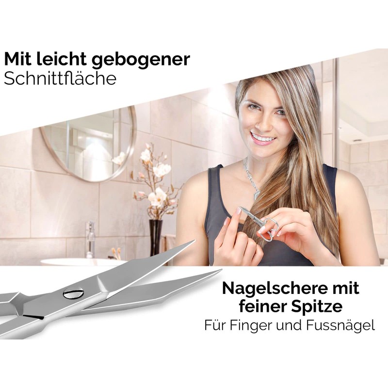 With Fine Tip For Nail Cuticles and Ingrown Nail Scissors – Stainless