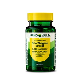 Spring Valley Mediterranean Oil of Oregano 2000 mg 60 Softgels for Immune Health with Pill Organizer