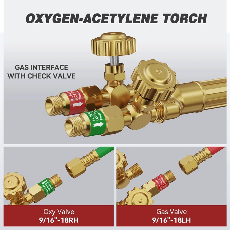 ARCCAPTAIN Oxy Acetylene Cutting Torch, Medium Duty CA1350 Cutting Welding