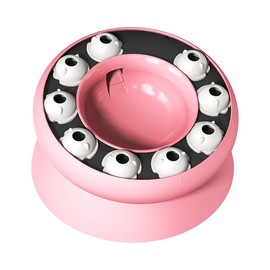 Interactive Cat Puzzle Feeder Bowl – Slow Feed Toy for Cats – Healthy Eating – BPA-Free, Easy to Clean, Anti-Slip Base (Pink)
