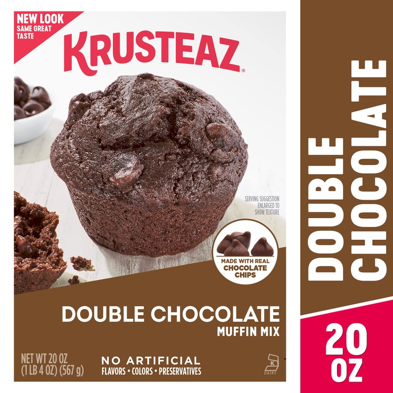 Krusteaz Muffin Mix, Double Chocolate Muffin Mix, Made with Real