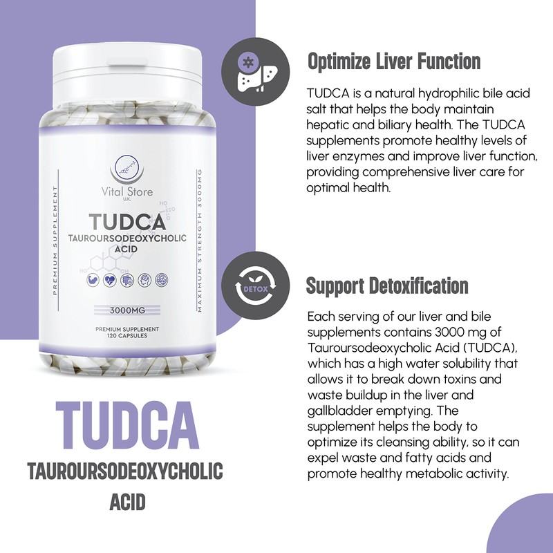 Generic TUDCA 300mg - 120 Vegan Capsules (4 Month Supply)