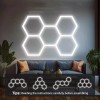 Hexagon Garage Light 6500K LED Hexagon Lights 144W for Warehouse