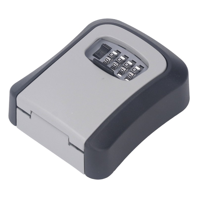 Key Lock Box Curved Aluminum Alloy Large Size Grey Wall