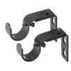 Ivilon Short Projection Brackets for Curtain Rods - for 7/8