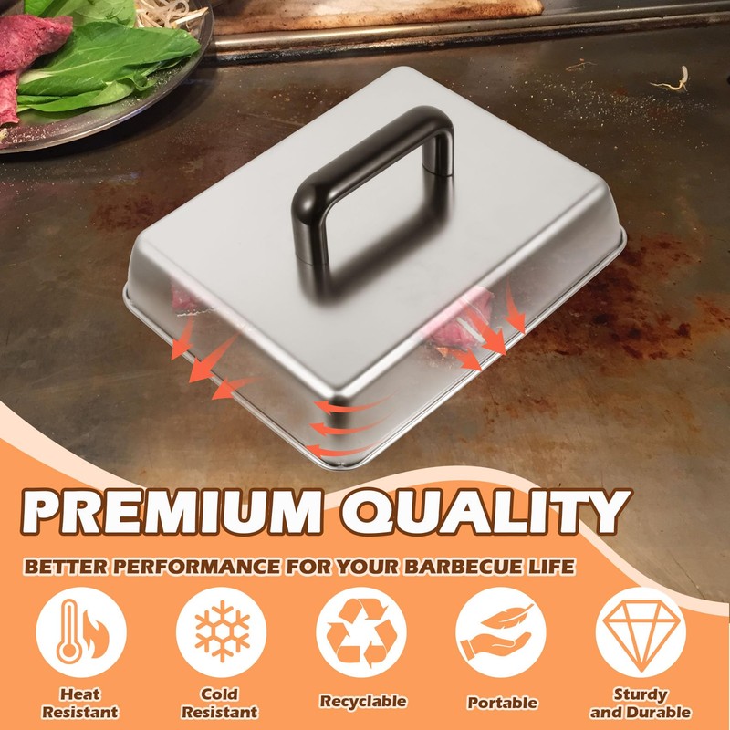 14 Inch Rectangular Melting Dome & Grill Press Kit for