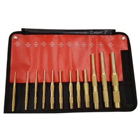 Mayhew Tools 67008 Brass Pin Punch, 12-Piece Set