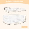 Elezeal 2 Pcs Foldable Plastic Storage Box, Durable and Collapsible