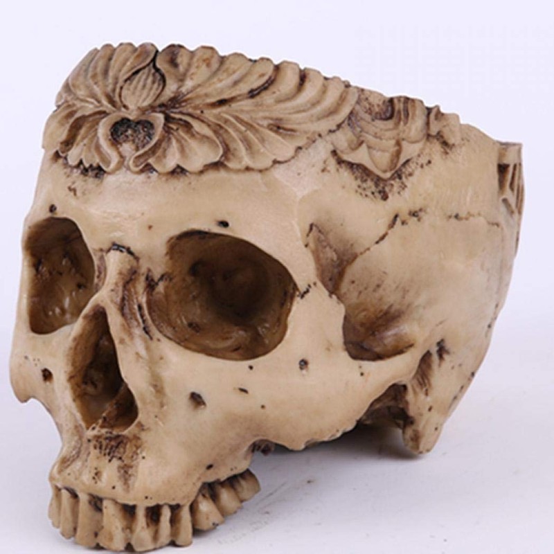 Creative Flower Pot, Resin Skull Shaped Head Design Flower Pot