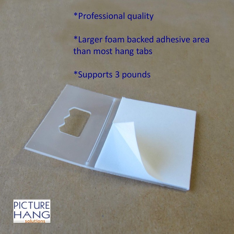 Picture Hangers Adhesive - 10 Pack - Plastic Sawtooth Adhesive