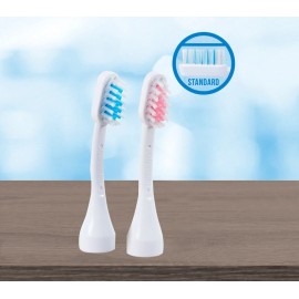 Emmi-dent Platinum Ultrasound - 2 adult size bristle head attachments for braces