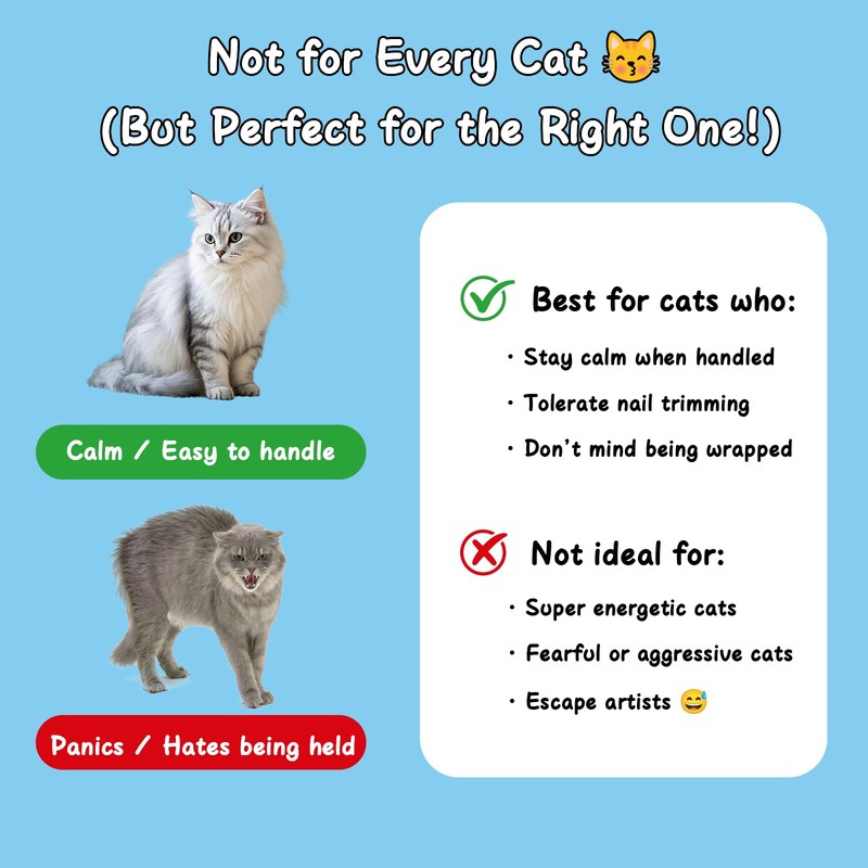 Cinf Cat Bathing Bag(Free Muzzle) Breathable Mesh Anti Scratch Adjustable