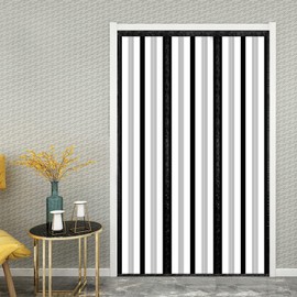 Magnetic Insulated Door Curtain, Thermal Door Cover Screen Door Self-Closing Privacy Magnetic Screen Door Hands Free for Patio, Kitchen, Bedroom, Air Conditioner Room, Fits Doors up to 72" x 80"