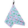 SHABIER Golf Towel with Flamingos Design Golf Microfiber Waffle Pattern