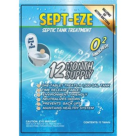 Sept-Eze Septic Professional Strength Septic Tank Treatment 12 Monthly Treaments