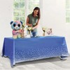 3Pack Dark Blue and Silver Dot Table Cloth Party Disposable