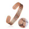 MWUMRCM Copper Magnetic Bracelets Copper Bracelet with 6 Magnets Solid