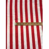 Sal Tex Fabrics, White/red 1 inch Stripe Soft/Silky Satin Polyester