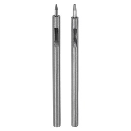 sourcing map 2Pcs Leather Hole Punch Set 1.5mm/1mm Alloy Steel Hollow Round Hole Punch Set Leather Hole Punch Cutter for Belts, Watch Band, Paper, Plastic, Leather Crafting