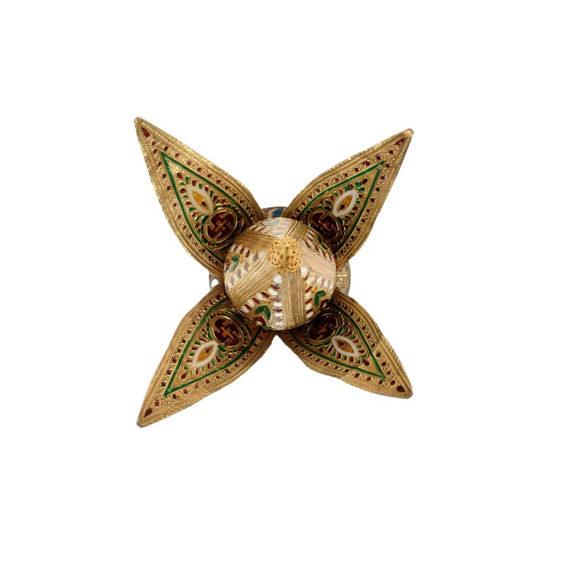 Rastogi Handicrafts Mangal Kalash Set Meenakari Work for Puja Kalash