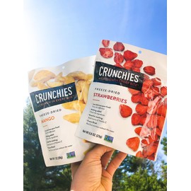 Crunchies Freeze-Dried Fruits, 100% All Natural Crispy Fruit, Non GMO and Kosher, Resealable Freeze Dried Fruit Snack Packs, Pack of 6 (Tropical Variety Pack)