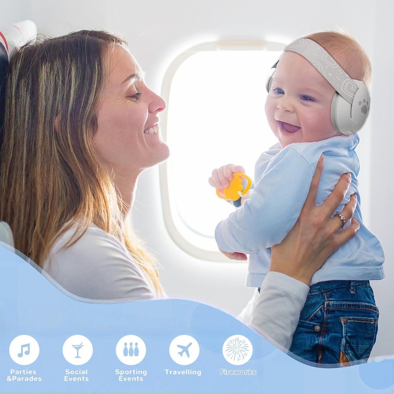 GUKOY Cuffie Antirumore per Neonati e Bambini Piccoli Fino a