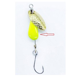 AOHRO Pack of 25 Fishing Inline Spinner Lure Bodies Weights Making Accessories DIY (1.2g 25pcs)
