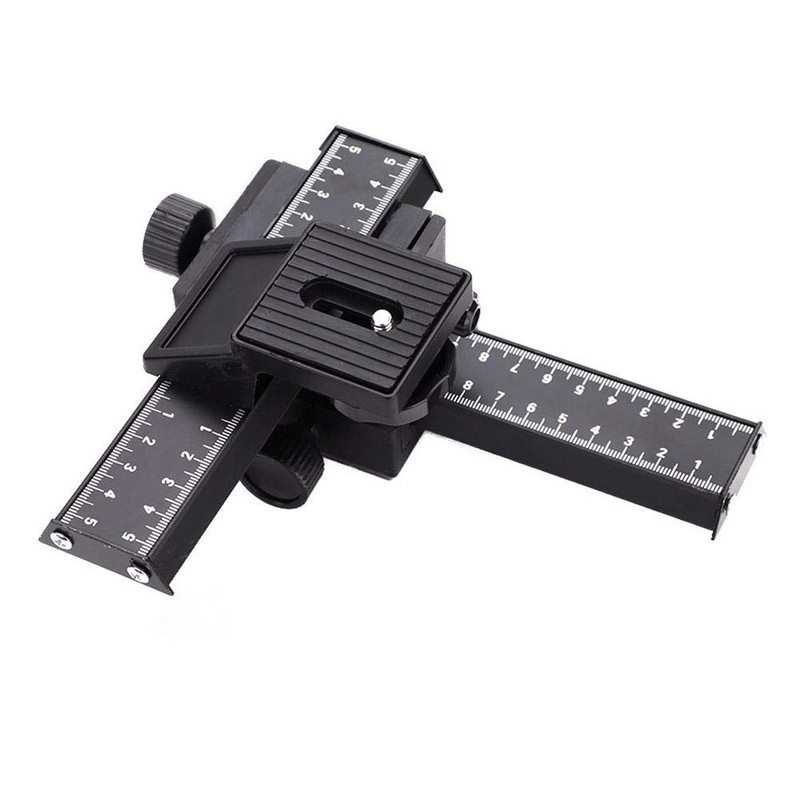 Camera Slider Dual Axis 4-Way Macro Rail Focusing Rail Slider,