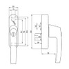 Roto Siegenia Si Aubi Alu500 Aluminium Tilt Turn Window Handle