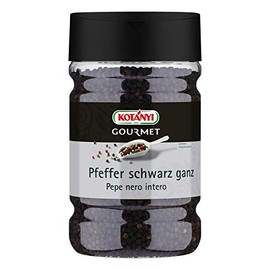 Kotanyi Pepper Black Whole Spices for Large Consumers and Catering, 1200 ml, Approx. 600 g