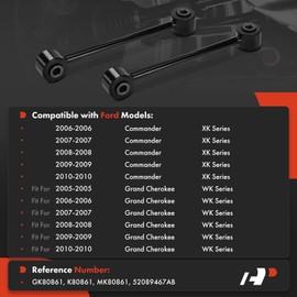 A-Premium 2 x Front Sway Bar Links Stabilizer Bar Links, Compatible with Jeep WK Series Grand Cherokee 2005-2010, XK Series Commander 2006-2010
