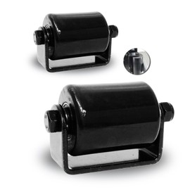 2Pack Sliding Rolling Gates Guider with Post Welded Bracket, Slide Gate Guide Roller, Heavy Duty Sealed Ball Bearing Side Roller Assembly (A-3 Inches-2 Pack)