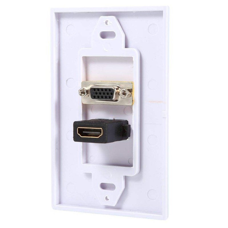 Placa de Pared HDMI VGA, Placa de Conector Frontal de