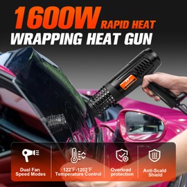WRAPXPERT Window Tint Tools Kit Car Tinting Tools with Heat Gun, 3 x Car Window Squeegees, Utility Knife, Film Cutter, Plastic Razor Scraper, Towel, Tools for Vehicle Window Film Application