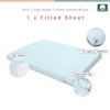 Pizuna 100% Cotton Fitted Crib Sheet Baby Blue, 400 Thread