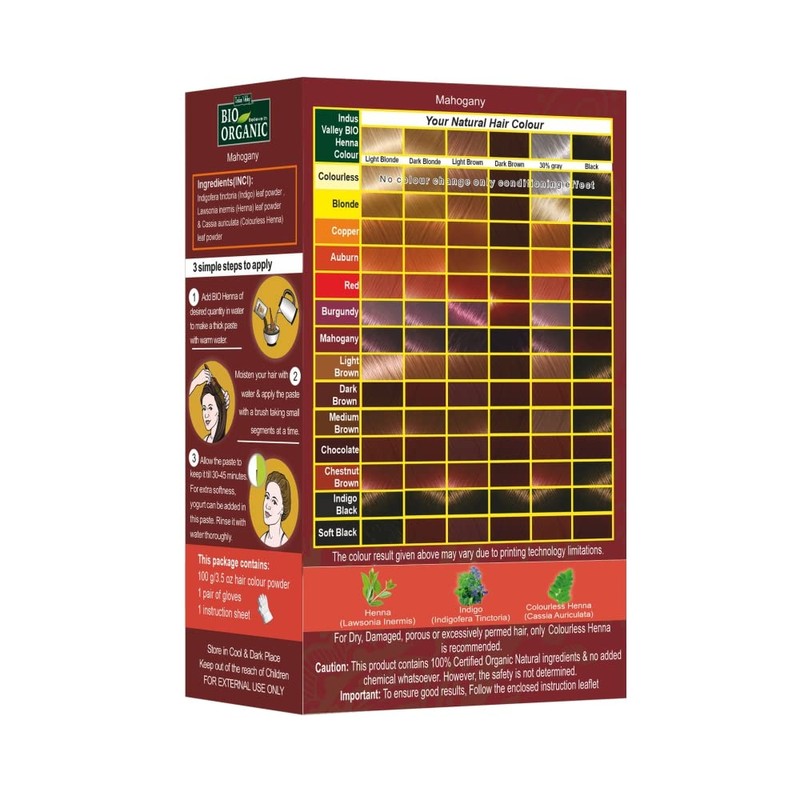 Indus Valley Organic 100% Pure and Natural Henna Hair Colour