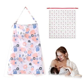 1 Stück Stilltuch für Unterwegs, Mit Aufbewahrungstasche Stillschal Stillschürze, Musselin-Abdeckung zum Stillen von Babys,Stillbezug mit starrem Reifen,Nursing Cover Musselin-Stillbezug für Babys