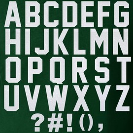 47 unidades, 7.62 cm de alto, con letras de purpurina para planchar o para manualidades, playera de tela, buena opción para regalo de cumpleaños y Navidad y aniversarios, playera (plateada)