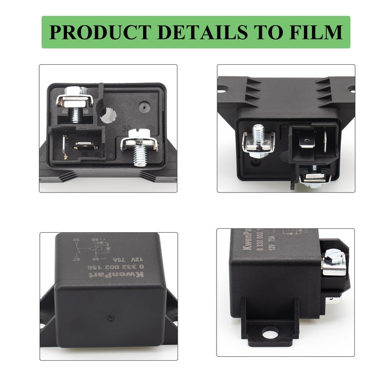 KwenPart 0332002156 Normal Open Power Relay, Replace V23232-a0001-y003, 12 V,