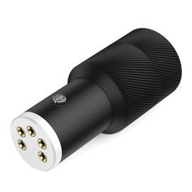 Viborg Female 5pin DIN Connector Jack for Vintage LP Turntable Recorder Vinyl Phono Player(1pc) (Black Gold Plated)