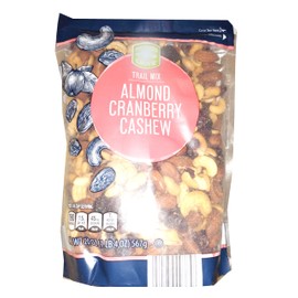Almond Cranberry Cashew Trail Mix- Snack Snacking Nut Food Sweet Dried Fruit Blend, 18oz Southern Grove Jumbo Bag