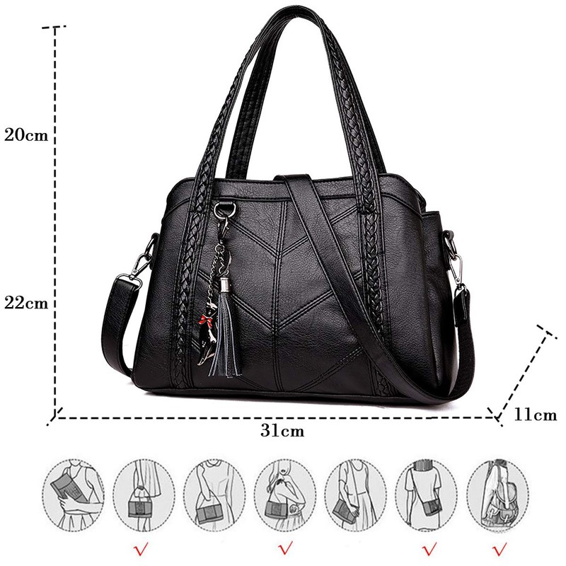 Coolives Women's Hobo Shoulder Bag with Shoulder Strap PU Leather