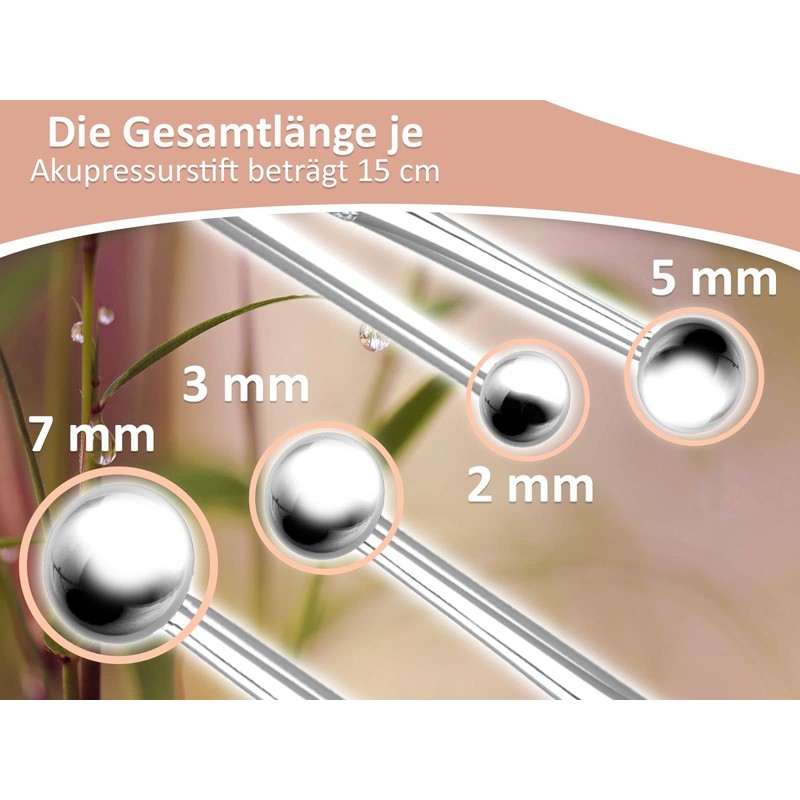 Acupressure Pen Set 2/5 + 3/7 mm Acupressure Rod Acupuncture