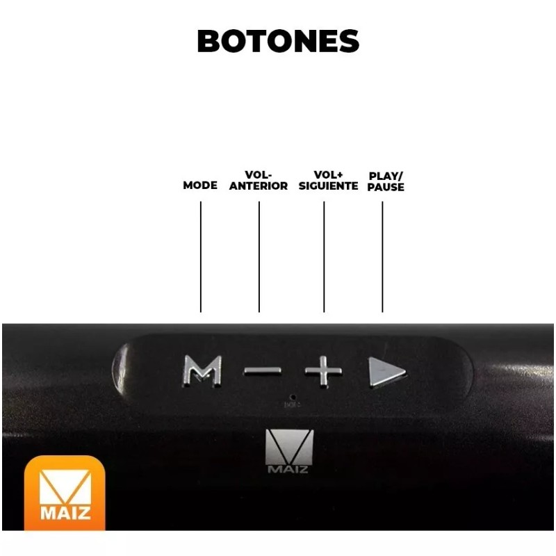 Maíz Bocina Bluetooth Recargable Usb Inalambrica Soporte Celular