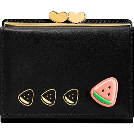 Carteras de Mujer, Kawaii Monedero Pequeño con Bolsillo para Moneda - Billetera Dama Fresa Rosa Tarjetero Bloqueo RFID Tarjetas de Crédito con Bonito 